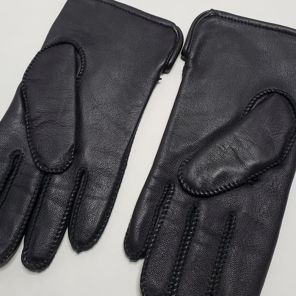 Vtg GATES Leather Darcon Wool Stitching Gloves - Picture 5 of 5